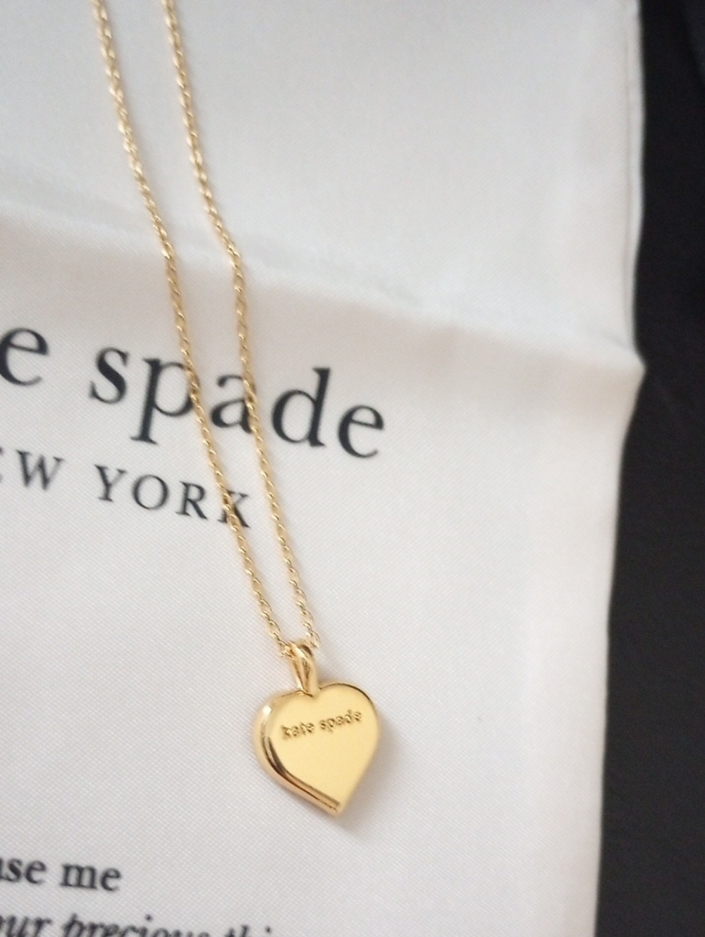 Kate Spade Heart Pendant Necklace & Dust Bag - Picture 4 of 6